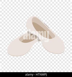 White ballet shoes isometric icon Stock Vector