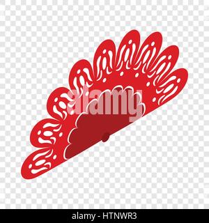 Red fan isometric icon Stock Vector
