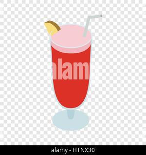 Cocktail Singapore sling isometric icon Stock Vector
