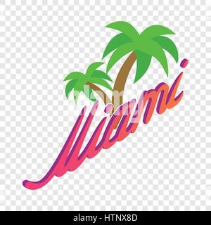 Palm trees Miami isometric icon Stock Vector