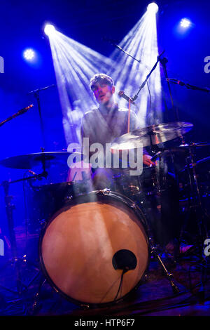 Milan, Italy. 13th Mar, 2017. The English pop rock band BANFI performs live on stage at Circolo Magnolia opening the show of Bear's Den Credit: Rodolfo Sassano/Alamy Live News