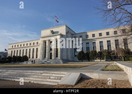 United States Federal Reserve building - Federal Reserve Board of Governors Building; Washington, DC, designed by Paul Philippe Cret, completed 1937. Stock Photo