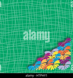 Flowers on a green background. Place under the text Stock Vector
