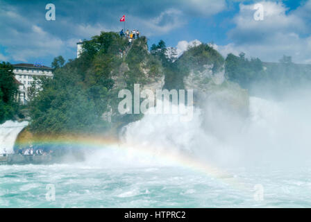 Neuhausen, Switzerland - 26 August 2008: People enjoying the view at ...