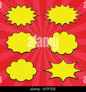 Speech cloud set Stock Vector