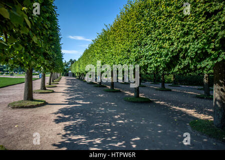 Gardens in Peterhof palace (Saint Petersburg, Russia) Stock Photo