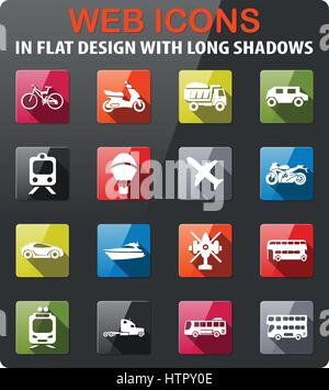 Car types flat icons. Car types vector flat icons. Automobile models ...