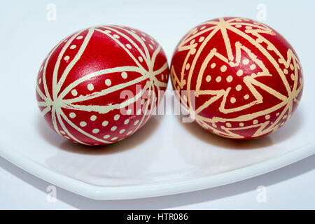 Decorated eggs is an old Easter tradition, they are painted with various traditional motifs and geometrical. Colorful Easter egg symbolism is that the Stock Photo