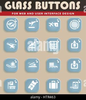 Airport simply symbols for web and user interface Stock Vector