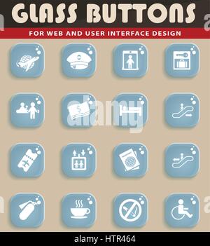 Airport simply symbols for web and user interface Stock Vector