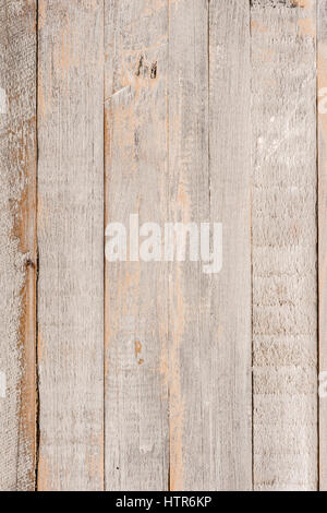 Wooden painted distressed panel made up of  vertical boards Stock Photo