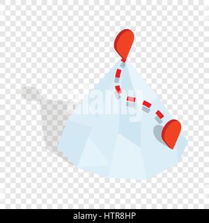 Mountains with gps pin isometric icon Stock Vector
