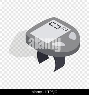 Bicycle speedometer computer isometric icon Stock Vector