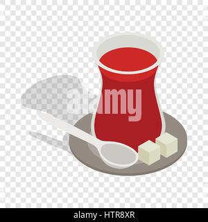 Turkish tea isometric icon Stock Vector