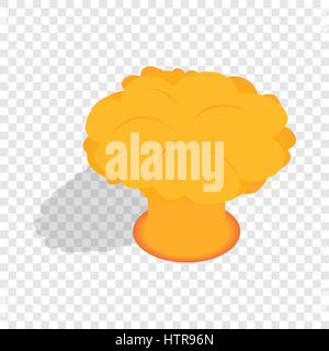 Nuclear explosion isometric icon Stock Vector