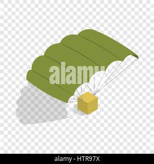 Military parachute isometric icon Stock Vector