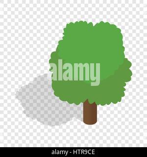 Fluffy tree isometric icon Stock Vector