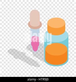 Vanilla essence isometric icon Stock Vector