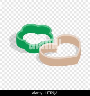 Cookie cutters isometric icon Stock Vector