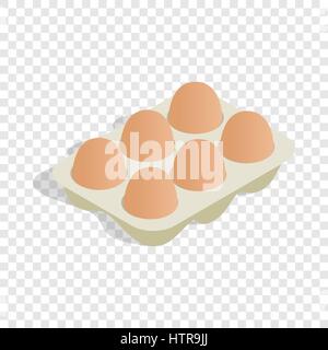 Packaging for eggs isometric icon Stock Vector