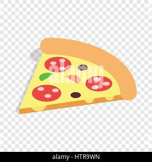 Slice of pizza isometric icon Stock Vector