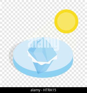 Melting iceberg isometric icon Stock Vector
