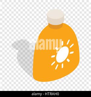 Cream sun protection isometric icon Stock Vector