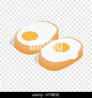 Korean dish with eggs isometric icon Stock Vector