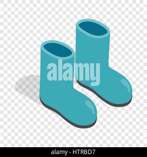 Rubber boots isometric icon Stock Vector