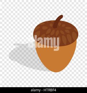 Acorn isometric icon Stock Vector