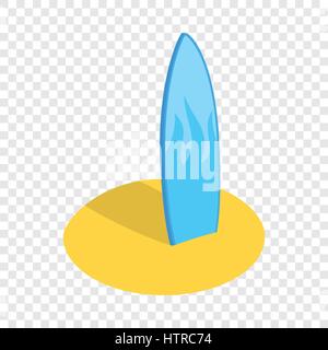 Blue surfboard isometric icon Stock Vector