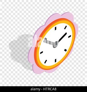 Daisy clock isometric icon Stock Vector