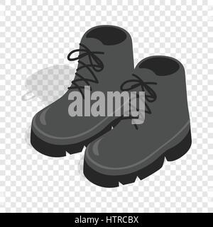 Black boots isometric icon Stock Vector