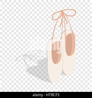 Ballet pointe shoes isometric icon Stock Vector