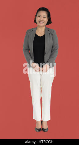 Asian Businesswoman Smiling Happiness Portrait Concept Stock Photo