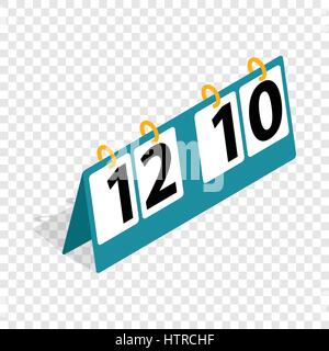 Tennis score board isometric icon Stock Vector