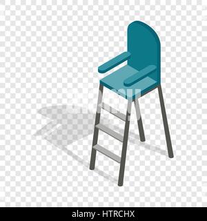 Tennis referee chair isometric icon Stock Vector