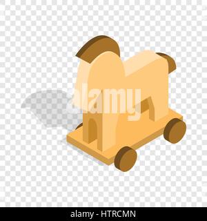 Horse trojan isometric icon Stock Vector