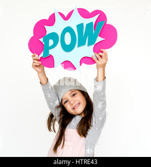 Kid Childhood People Race Emotional Studio Shoot Stock Photo