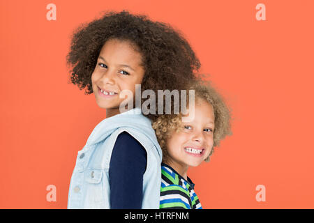 Diverse Kids Having Fun Portrait Stock Photo