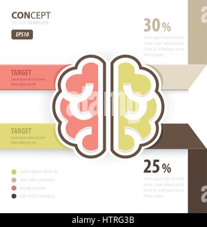 Human brain concept design Stock Vector