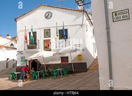 Village of Castano de Robledo, Sierra de Aracena, Huelva province, Spain Stock Photo