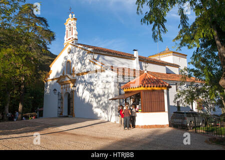 Historic chapel Peña de Arias Montano, Alájar, Sierra de Aracena, Huelva province, Spain Stock Photo