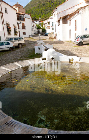 Water fountain in Linares de la Sierra, Sierra de Aracena, Huelva province, Spain Stock Photo