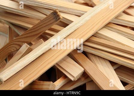 pine wood kindling Stock Photo