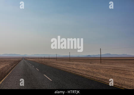A view of the landscape on the road to Luderitz in Namibia, Africa. Stock Photo