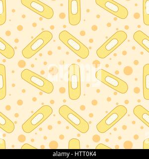 Band-Aid or bandage seamless pattern background Stock Vector