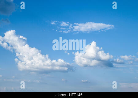 Blue sky and lots small clouds, may be used as background Stock Photo