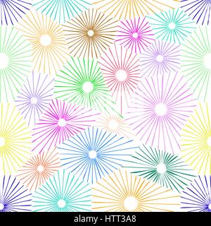 Seamless colorful flower pattern Stock Vector