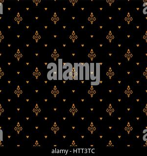 Vector seamless pattern. Luxury gold texture. Pattern can be used as a background, wallpaper, wrapper, page fill,  an element of decoration, ornate st Stock Vector